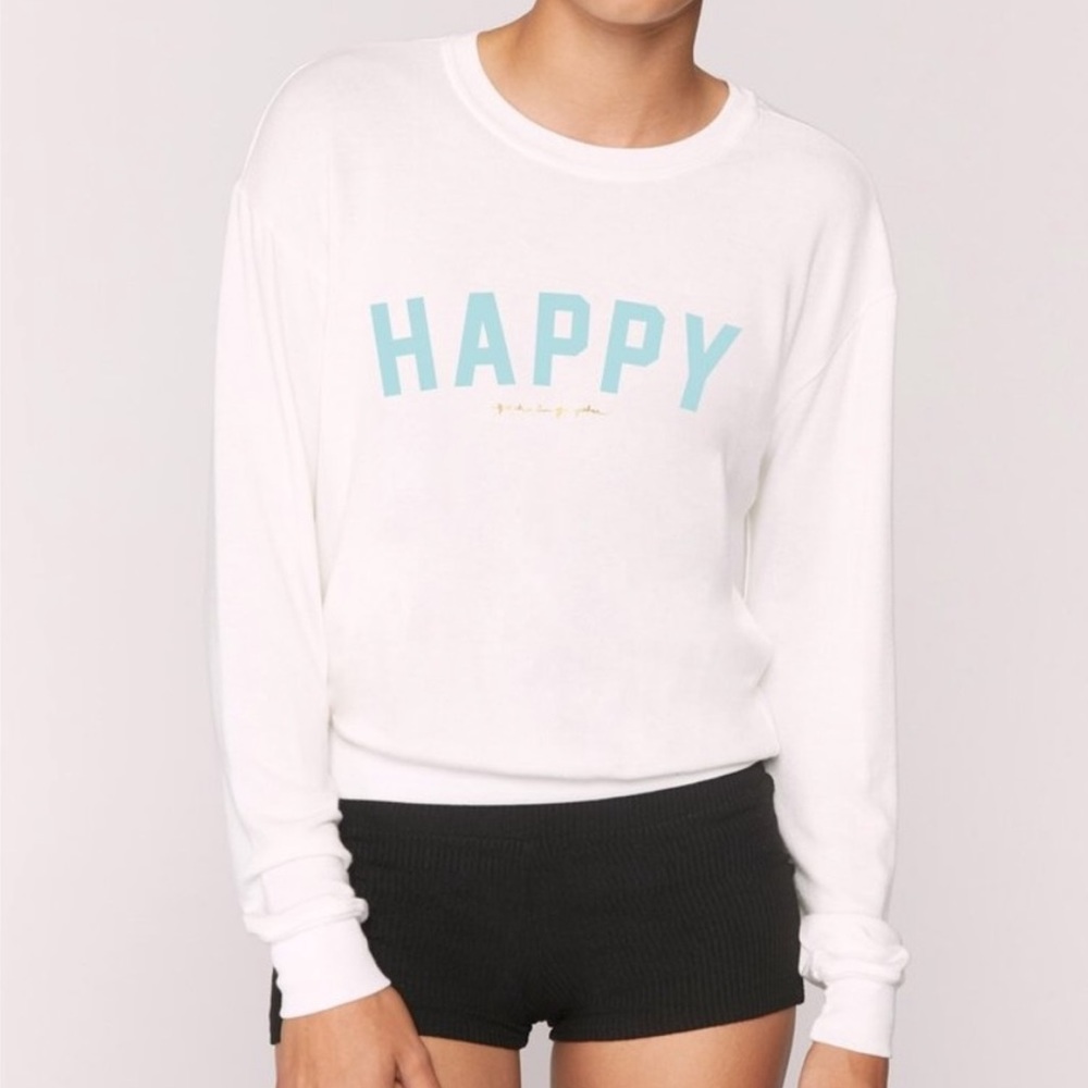 Spiritual Gangster Savasana white/stone sweatshirt, size SMALL.
